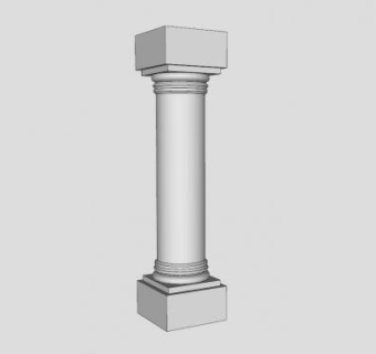 简易的圆柱SU模型下载_sketchup草图大师SKP模型