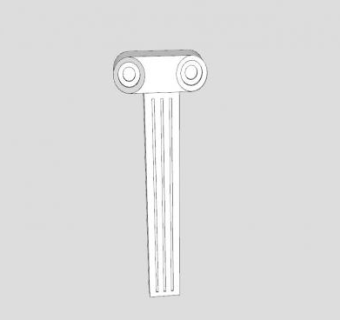 简易的爱奥尼克式柱SU模型下载_sketchup草图大师SKP模型