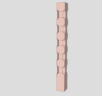 室内装饰柱SU模型下载_sketchup草图大师SKP模型