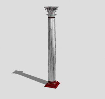 科林斯式风格石柱SU模型下载_sketchup草图大师SKP模型