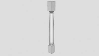 橱放装饰柱SU模型下载_sketchup草图大师SKP模型