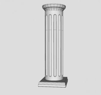 罗马式石柱SU模型下载_sketchup草图大师SKP模型