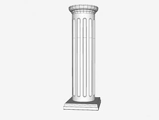 罗马式石柱SU模型下载_sketchup草图大师SKP模型