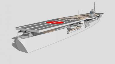 日本飞龙号航空母舰SU模型_su模型下载 草图大师模型_SKP模型