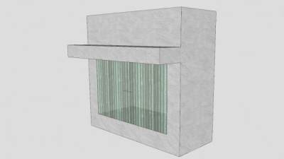 简易大理石壁炉SU模型下载_sketchup草图大师SKP模型