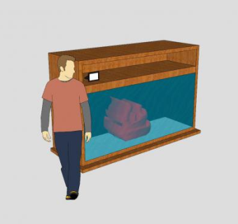 简易实木型壁炉SU模型下载_sketchup草图大师SKP模型
