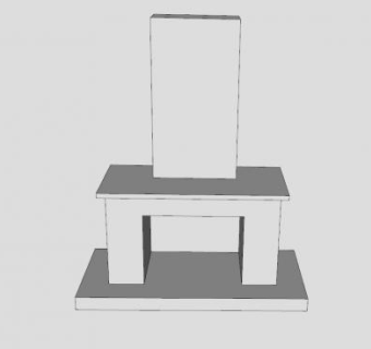 简易烟囱式壁炉SU模型下载_sketchup草图大师SKP模型