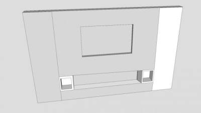 简易嵌壁式壁炉SU模型下载_sketchup草图大师SKP模型