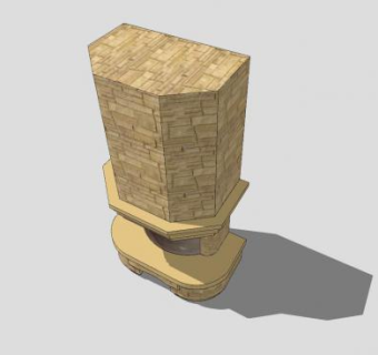 复古型欧式壁炉SU模型下载_sketchup草图大师SKP模型
