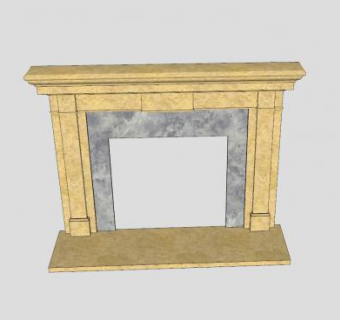 欧式石砌壁炉SU模型下载_sketchup草图大师SKP模型