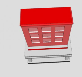 楼房式壁炉SU模型下载_sketchup草图大师SKP模型