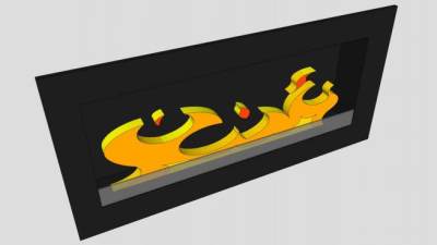 嵌墙式壁炉SU模型下载_sketchup草图大师SKP模型