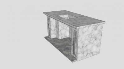 花岗岩欧式壁炉架SU模型下载_sketchup草图大师SKP模型