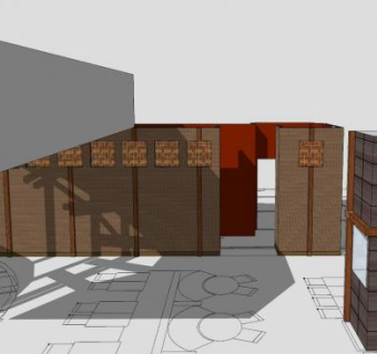 现代站立式壁炉SU模型下载_sketchup草图大师SKP模型