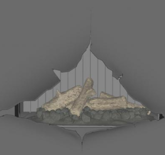 简易钢制站立式壁炉SU模型下载_sketchup草图大师SKP模型