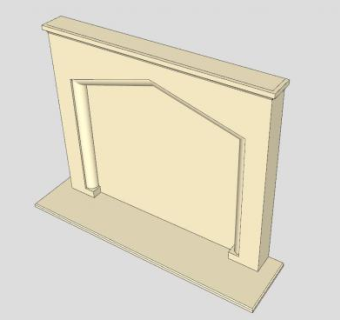 现代风格壁炉墙SU模型下载_sketchup草图大师SKP模型