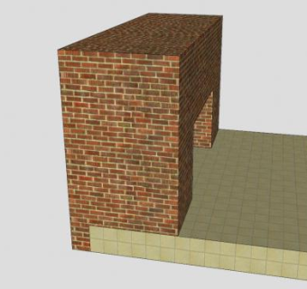 简易砖墙壁炉SU模型下载_sketchup草图大师SKP模型
