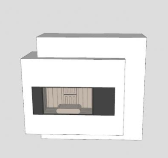 现代风格创意壁炉SU模型下载_sketchup草图大师SKP模型