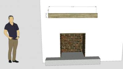 简易嵌墙式壁炉SU模型下载_sketchup草图大师SKP模型