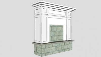 壁炉架SU模型下载_sketchup草图大师SKP模型