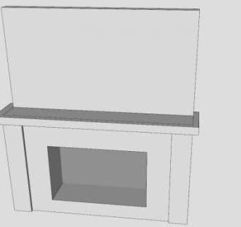 壁炉示意图SU模型下载_sketchup草图大师SKP模型