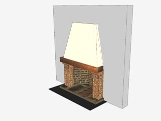 古典壁炉砖SU模型下载_sketchup草图大师SKP模型