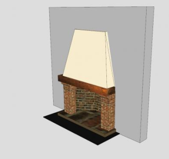 古典壁炉砖SU模型下载_sketchup草图大师SKP模型