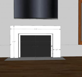 电视壁简易壁炉SU模型下载_sketchup草图大师SKP模型