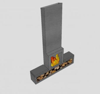 花园壁炉SU模型下载_sketchup草图大师SKP模型