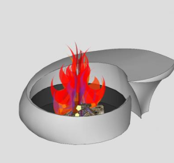 现代简约创意壁炉SU模型下载_sketchup草图大师SKP模型