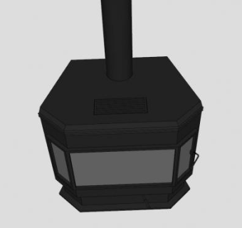 现代铁制玻璃壁炉架SU模型下载_sketchup草图大师SKP模型