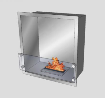 现代酒精壁炉SU模型下载_sketchup草图大师SKP模型