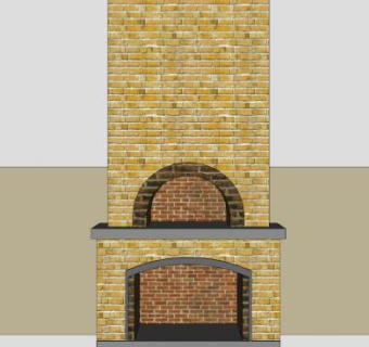 户外壁炉SU模型下载_sketchup草图大师SKP模型
