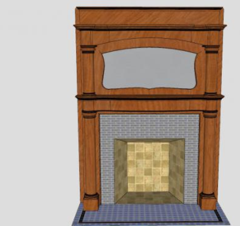 仿古壁炉SU模型下载_sketchup草图大师SKP模型