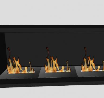 悬挂式酒精壁炉SU模型下载_sketchup草图大师SKP模型