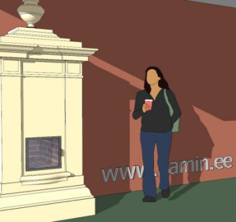 古典白云石壁炉SU模型下载_sketchup草图大师SKP模型