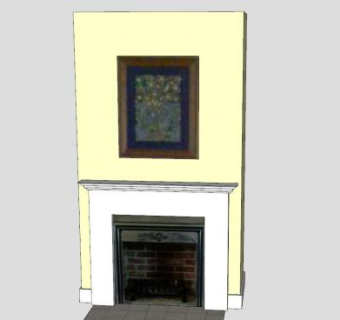 欧式装饰壁炉SU模型下载_sketchup草图大师SKP模型