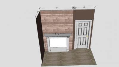 现代欧式壁炉墙SU模型下载_sketchup草图大师SKP模型