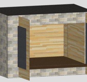 室外壁炉SU模型下载_sketchup草图大师SKP模型