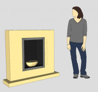 现代燃木颗粒壁炉SU模型下载_sketchup草图大师SKP模型