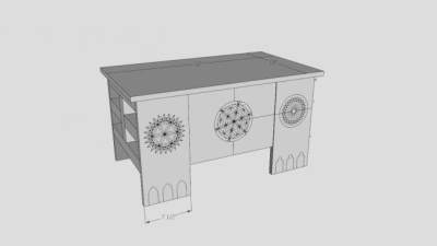 现代图案柜子SU模型下载_sketchup草图大师SKP模型