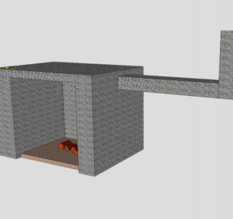 开放式壁炉SU模型下载_sketchup草图大师SKP模型