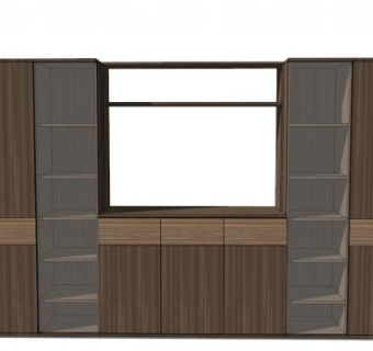 实木家具衣柜SU模型下载_sketchup草图大师SKP模型
