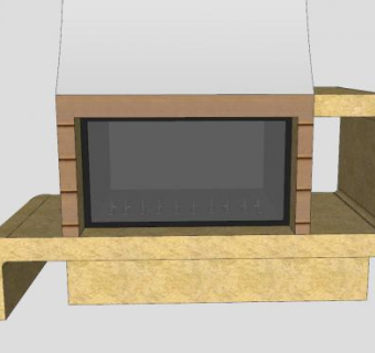 现代独立式酒精壁炉SU模型下载_sketchup草图大师SKP模型