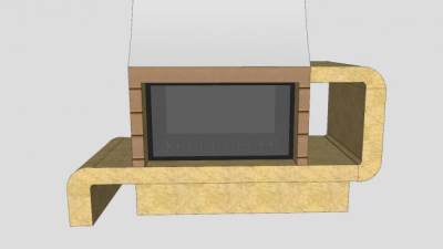 现代独立式酒精壁炉SU模型下载_sketchup草图大师SKP模型