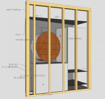 现代衣柜梳妆柜SU模型下载_sketchup草图大师SKP模型