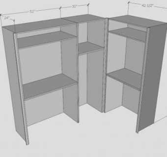 卡罗尔白色衣柜SU模型下载_sketchup草图大师SKP模型