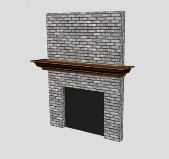 砌砖壁炉架SU模型下载_sketchup草图大师SKP模型