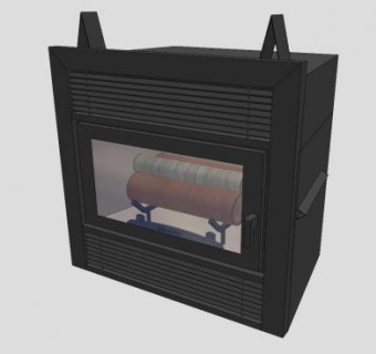 现代箱型壁炉SU模型下载_sketchup草图大师SKP模型