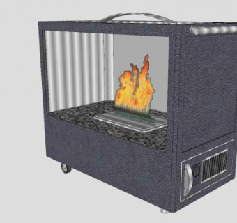 可拆卸式酒精壁炉SU模型下载_sketchup草图大师SKP模型